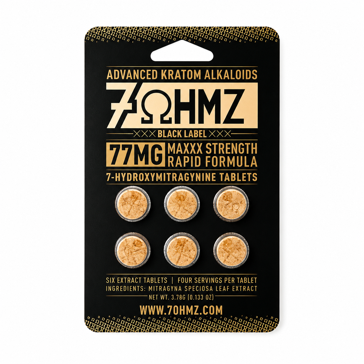 7OHMZ 77mg Maxxx Strength Tablets 6 Pack