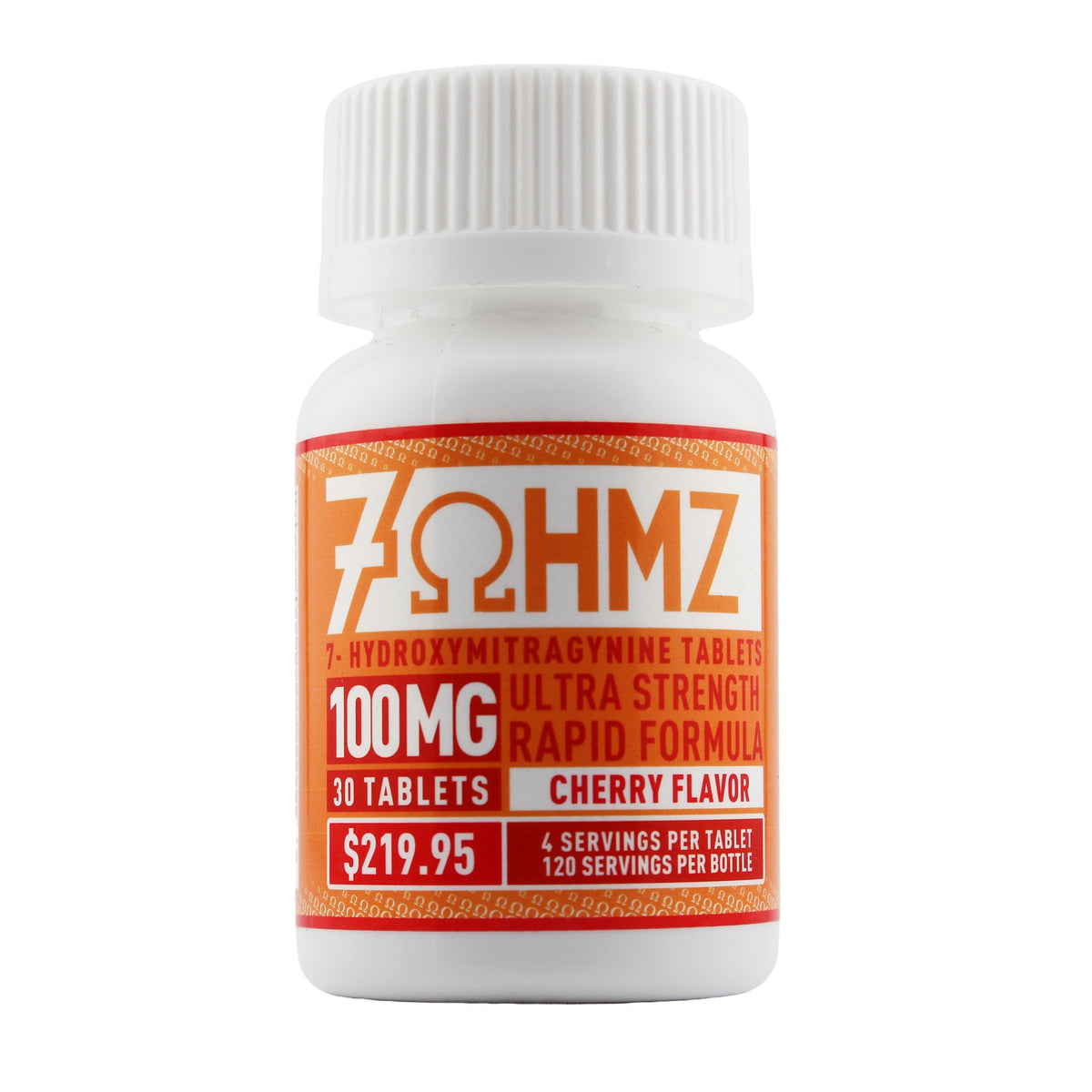7OHMZ 7-Hydroxy Kratom Leaf Extract Chewable Tablets Cherry 100mg 30 Count