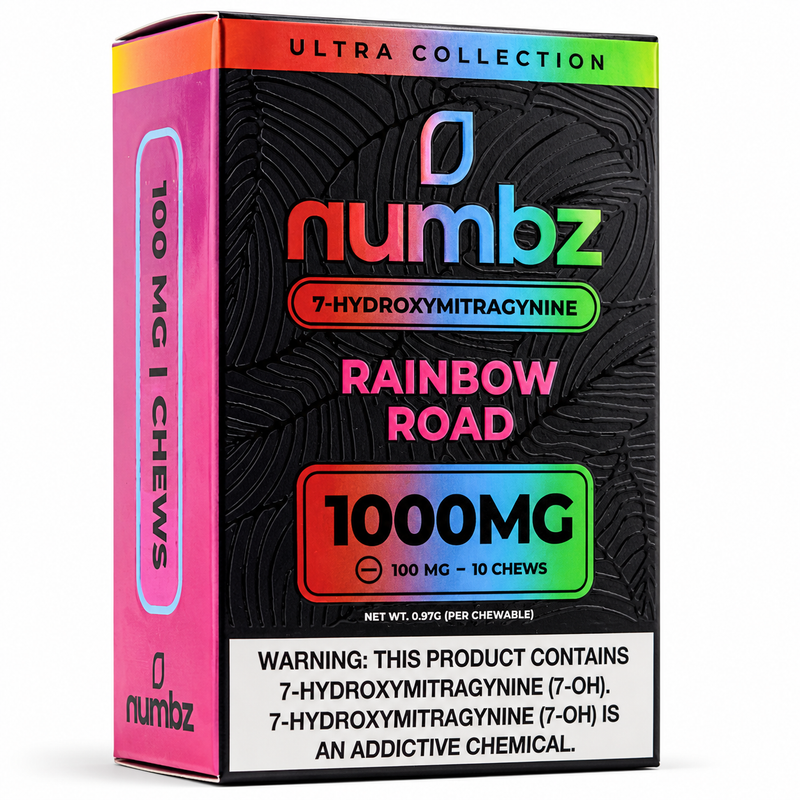 Numbz Rainbow Road 100mg Kratom Chewable Tablets