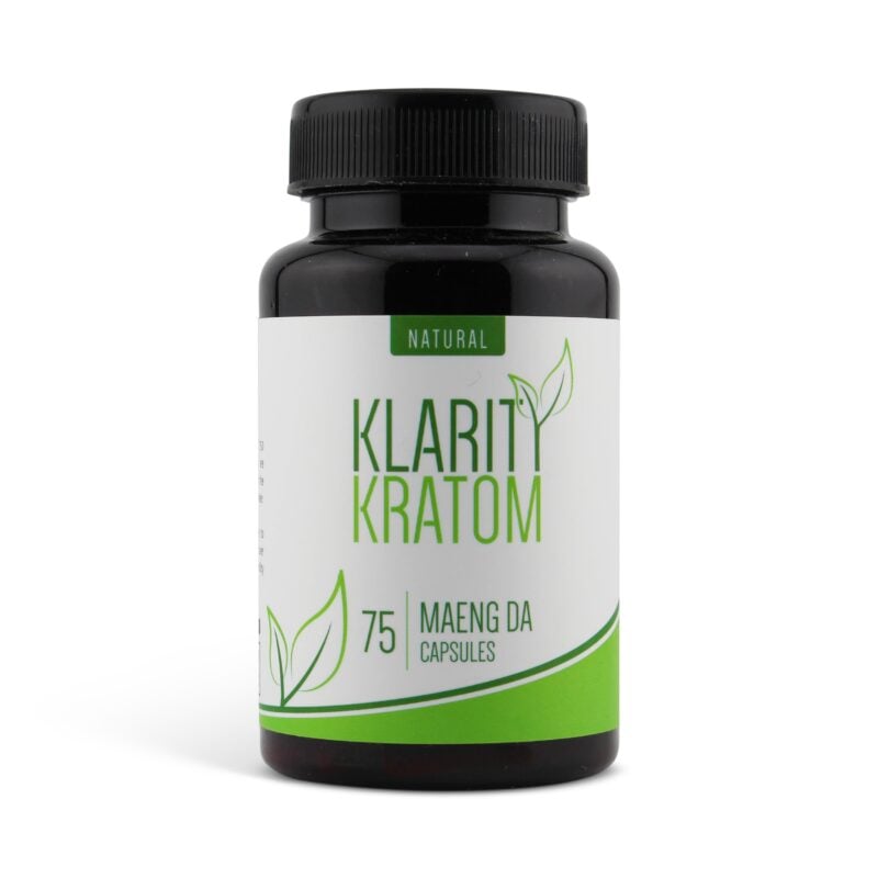 Klarity Kratom Maeng Da Capsules 75 Count Front