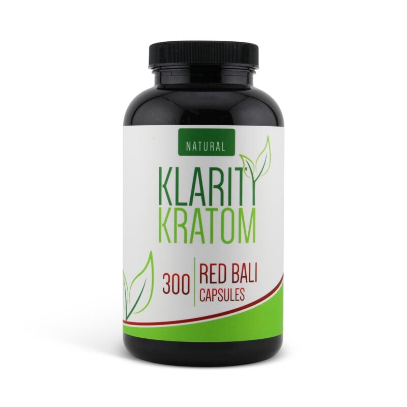 Klarity Kratom Red Bali Capsules 300 Count Front