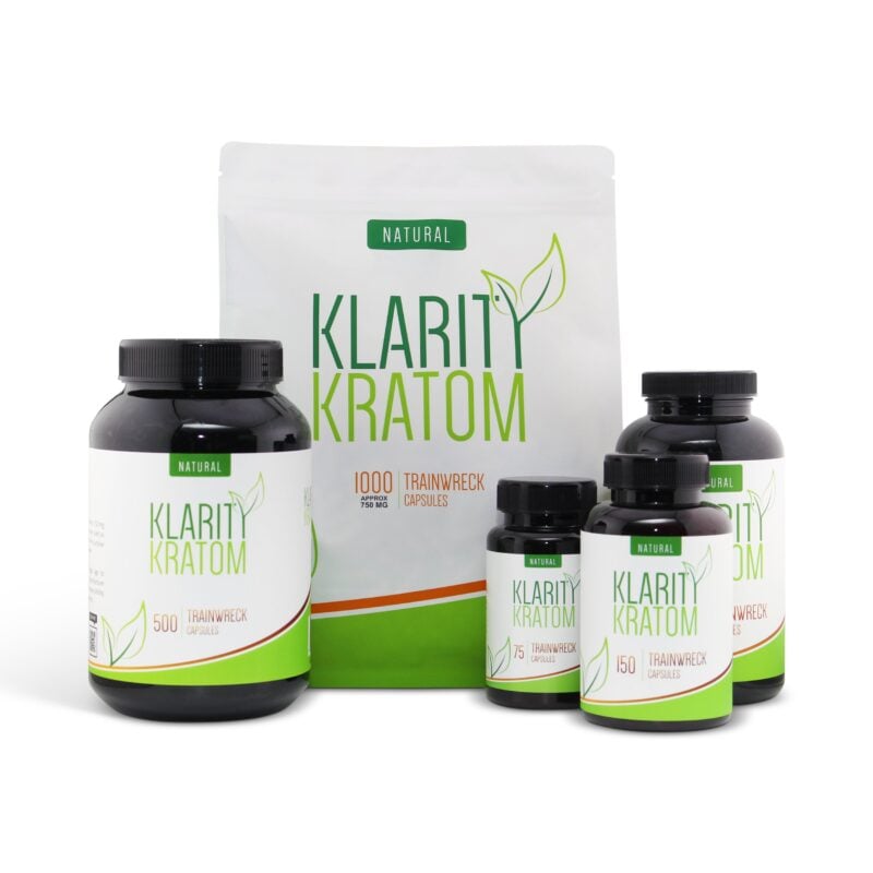 Klarity Kratom Natural Trainwreck Kratom Capsules 750mg
