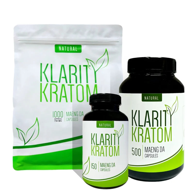 Klarity Kratom Natural Maeng Da Kratom Capsules 750mg