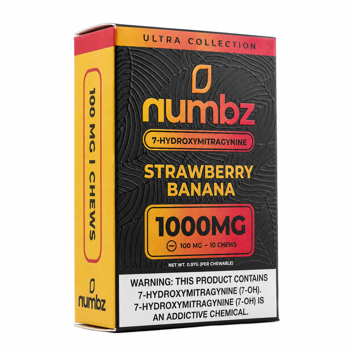 Numbz Strawberry Banana 100mg Kratom Chewable Tablets