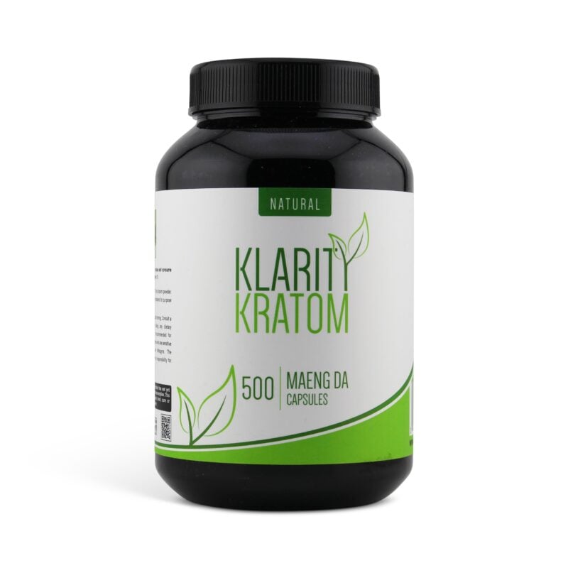 Klarity Kratom Maeng Da Capsules 500 Count Front