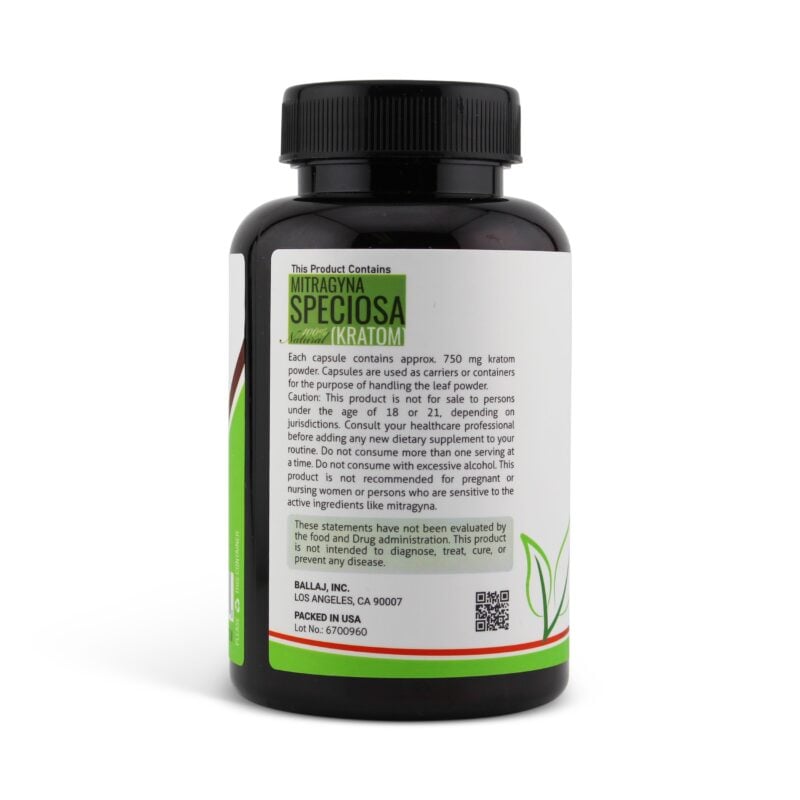 Klarity Kratom Red Bali Capsules 150 Count Front