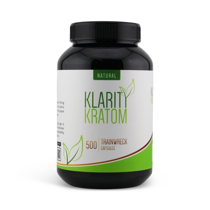 Klarity Kratom Trainwreck Capsules 500 Count Front
