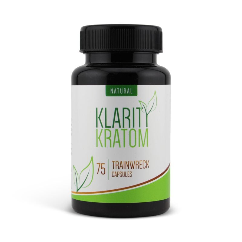 Klarity Kratom Trainwreck Capsules 75 Count Front