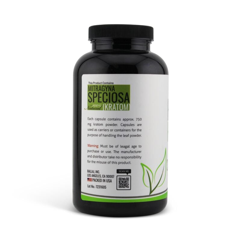 Klarity Kratom White Borneo Capsules 300 Count Product Facts