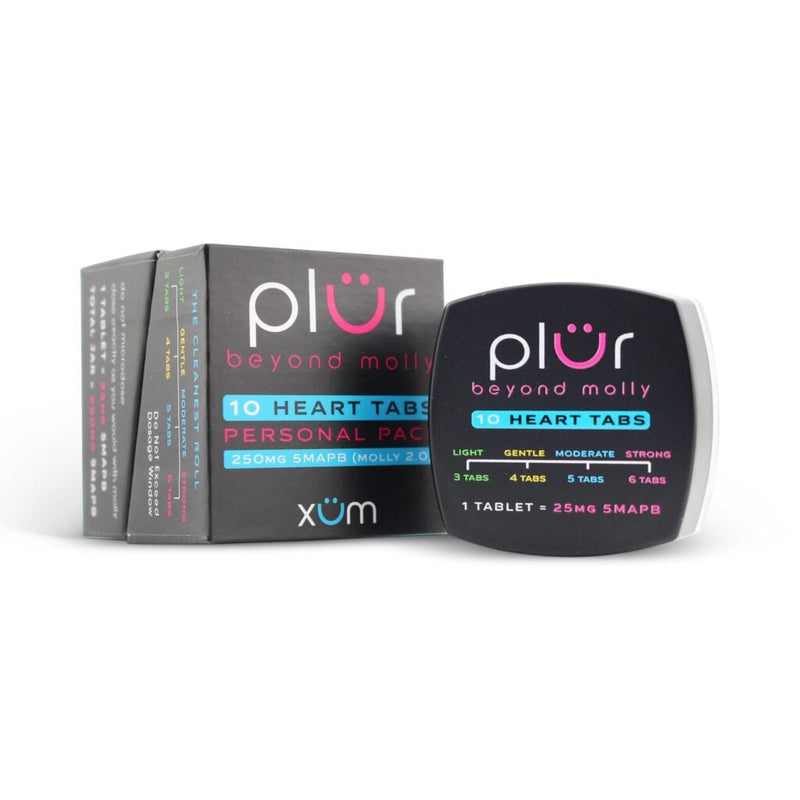 PLUR Beyond Molly 5MAPB Heart Tablets Passionfruit 25mg