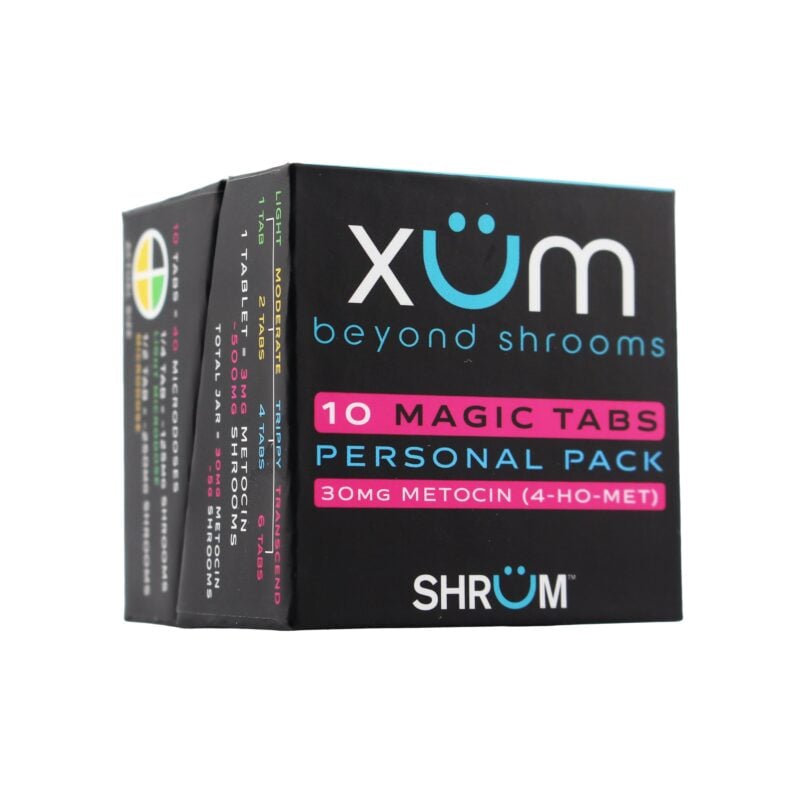 XUM Beyond Shrooms Metocin Magic Tablets Berries 3mg 10ct Front